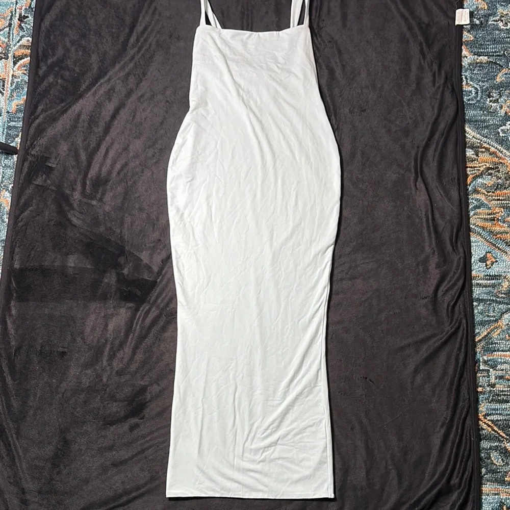 Oh Polly Mint-Green Bodycon Maxi Dress • Lace-Up Bust, Square Neck Sz US 10 - Picture 4 of 11
